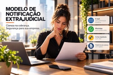 Modelo de notificação extrajudicial: documento de cobrança com prazo para pagamento e prova de entrega