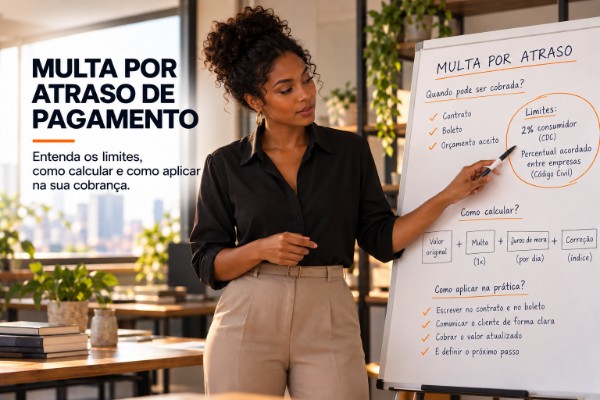 Multa por atraso de pagamento: limite e cálculo Multa por atraso de pagamento: quanto a empresa pode cobrar do cliente que pagou depois do vencimento